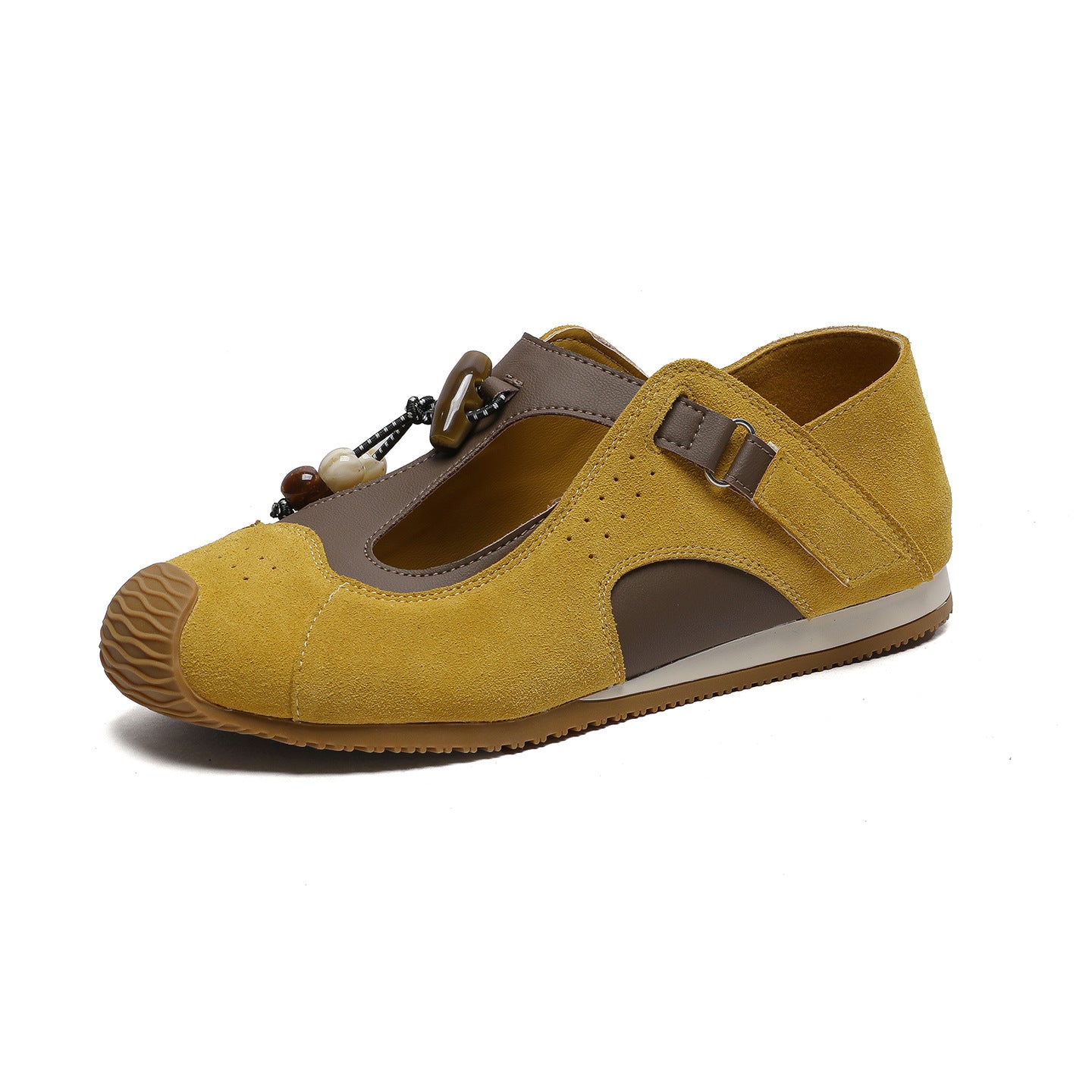 Women's Summer Two-way Wear Retro National Style Soft Bottom Mary Women's Casual Shoes