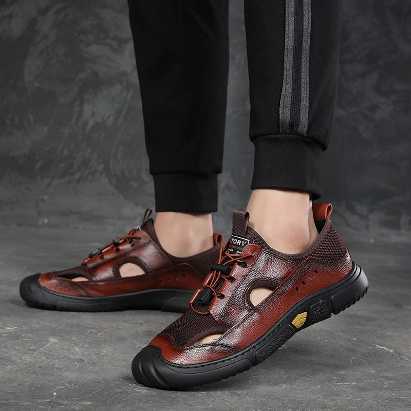Men's Summer Hole Outerwear Pump Beach Breathable Sandals