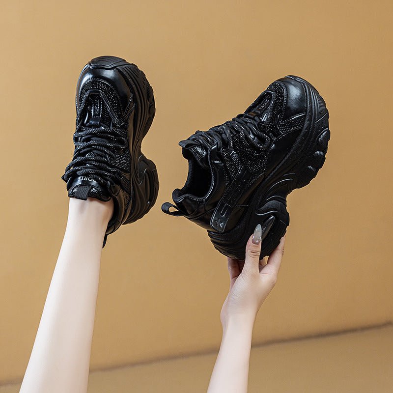 Women's Daddy Autumn Platform Lightweight Height Increasing Men's Shoes