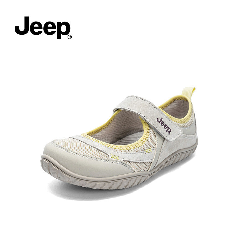 Women's Jeep Sports Mary Jane Soft Bottom Comfortable Flat Velcro Women's Casual Shoes