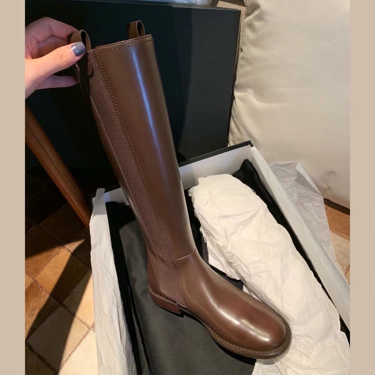 Grape Mom Female Slimming High Leg Not Over Boots