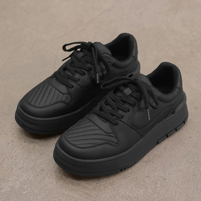 Men's White Platform Sports Leisure Fashion Hight Men's Board Shoes