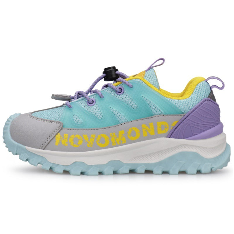Children's Waterproof Breathable Soft Sole Convenient Elastic Buckle Children's Sports Shoes