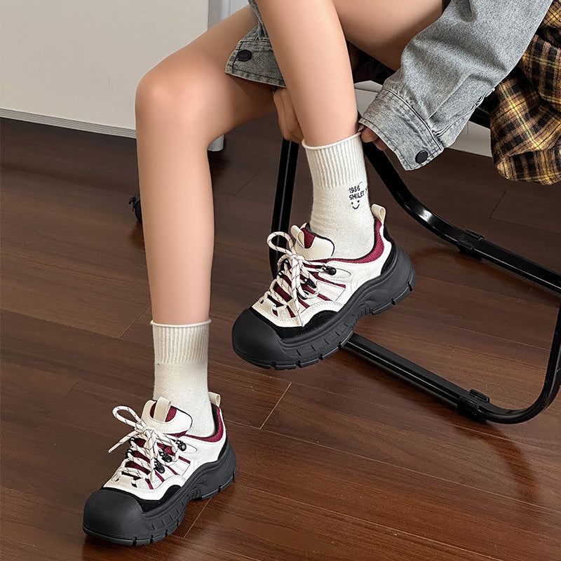 Women's Dad Spring Thick Sole Increased Upstream Lightweight Outdoor Women's Sports Shoes