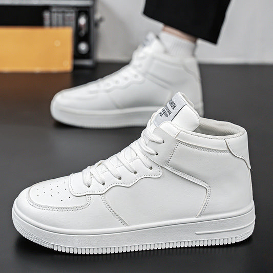 Men's White Autumn Breathable Male Trendy Platform Sneakers