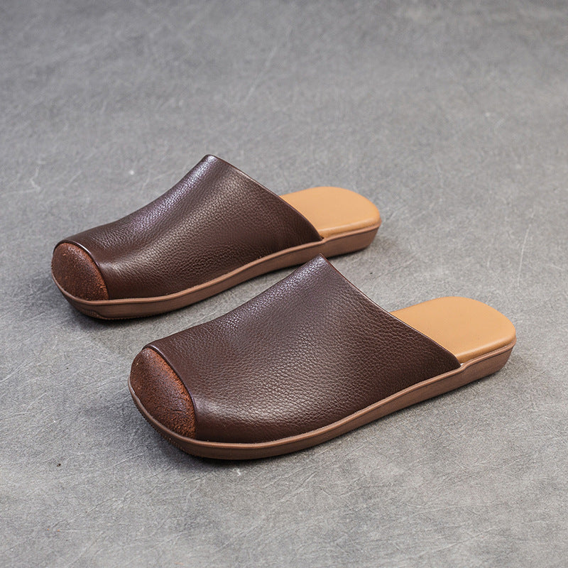 Women's Toe Box For Outdoors Square Artistic Slippers