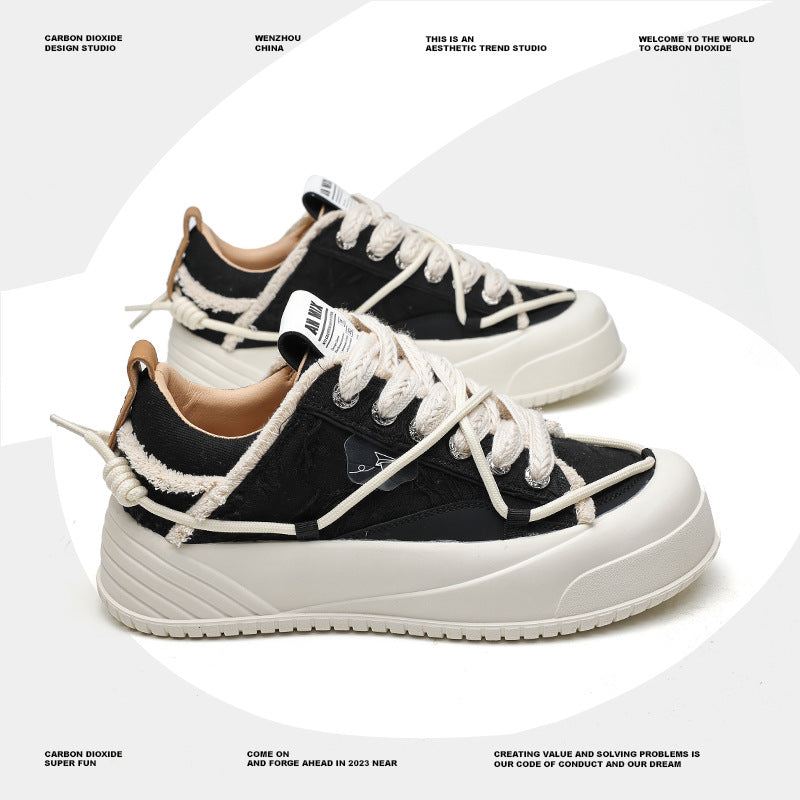 Men's Summer Platform Height Increasing Paper Plane Versatile Sneakers