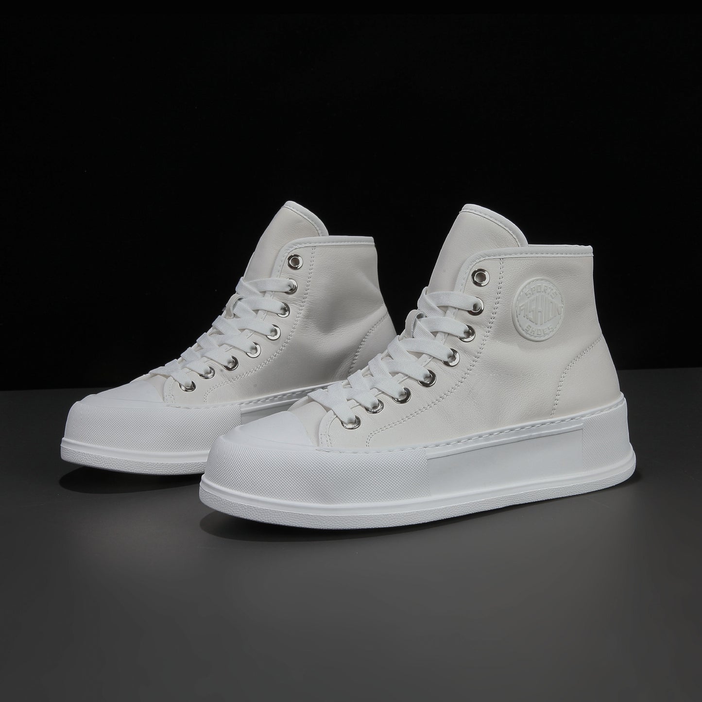 Men's Full Grain Cow Board Street Trendy Versatile Casual Shoes