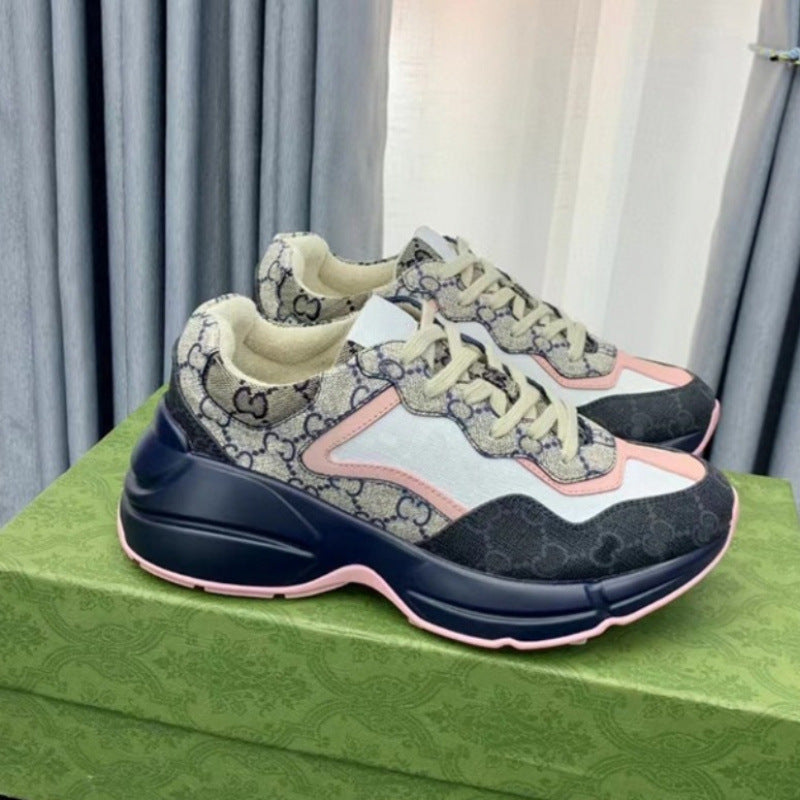 Presbyopic Camouflage Thick Bottom Leisure Pumps Comfortable Women's Sports Shoes