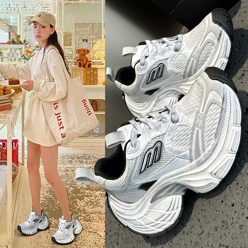 Women's Spring Paris Dad Height Increasing Platform Color Women's Sports Shoes