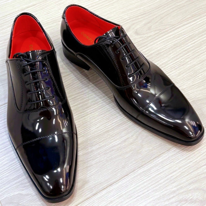 Men's Bottom Handmade High-grade Imported Slit Beads Men's Business Leather Shoes