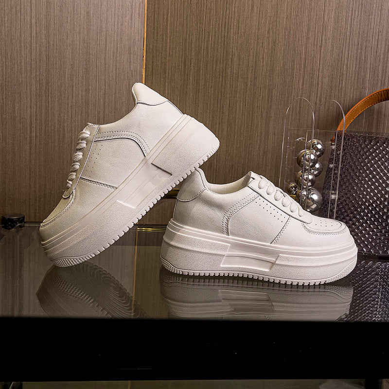 Women's White Autumn Sports Leisure Platform Board Women's Casual Shoes