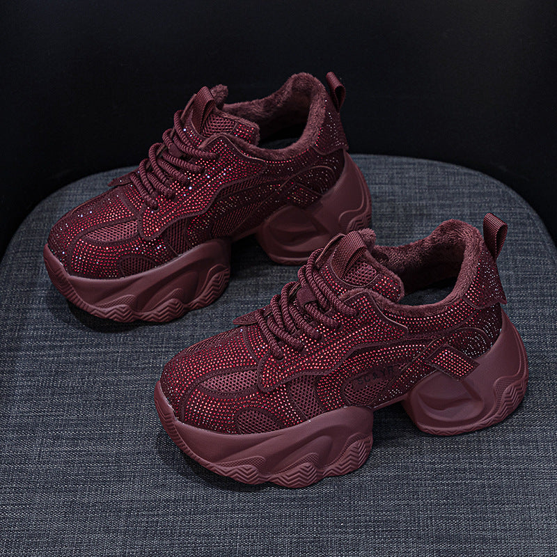 Women's Platform Height Increasing Insole Fashion Temperament Dad Starry Women's Casual Shoes