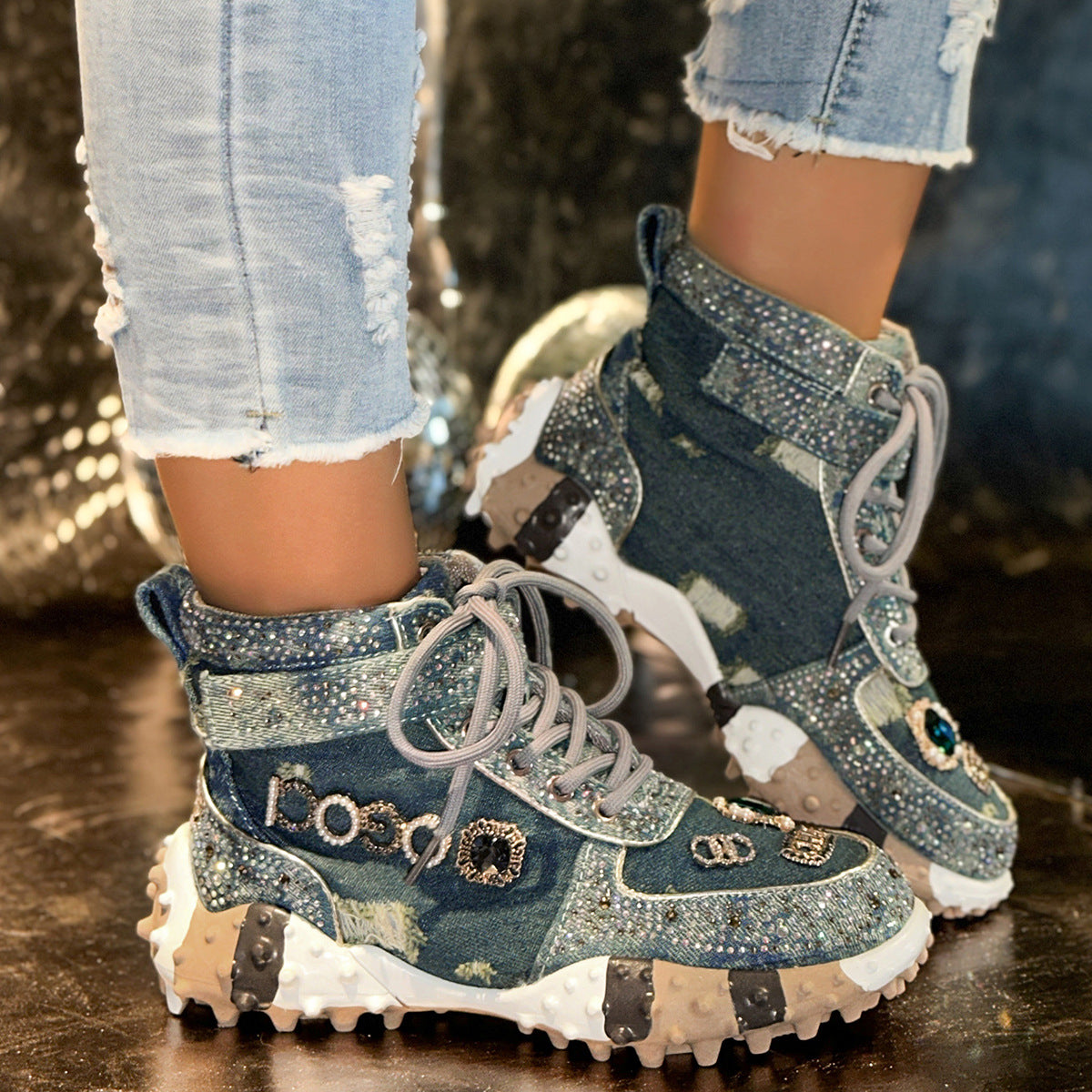 Women's Pink Mesh Surface Clunky Large Size Fashion Sneakers