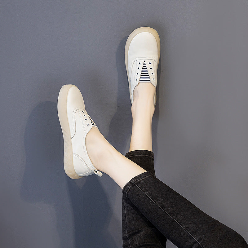 Women's Genuine Soft Bottom Nurse Spring Flat Casual Shoes