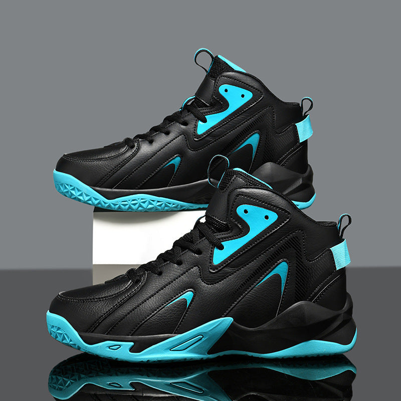 Men's Style Basketball Thick-soled Shock Absorption Breathable Green Little Training Men's Sports Shoes