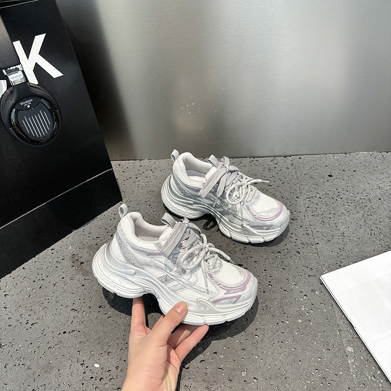 Women's Dad Spring European Goods Trendy Feet Small Elevator Women's Sports Shoes
