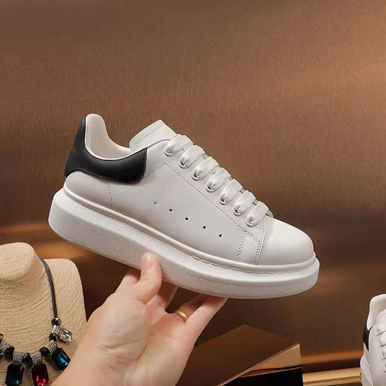 Women's & Men's White Summer Platform Height Increasing Insole Genuine Women's Casual Shoes