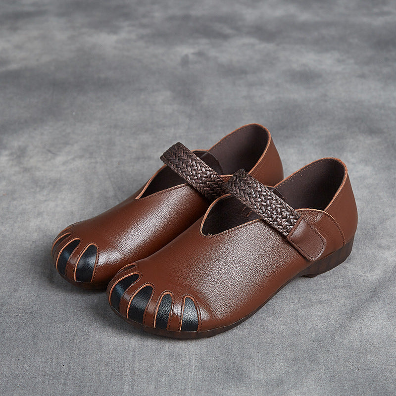 Women's Flat Spring Soft Bottom Mom Retro Women's Shoes