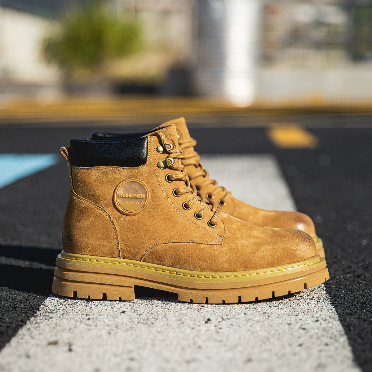 Men's American Retro Martin Fleece-lined Warm High Boots