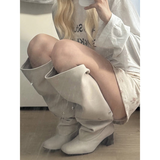 Hair Common Style Round Head Long Boots