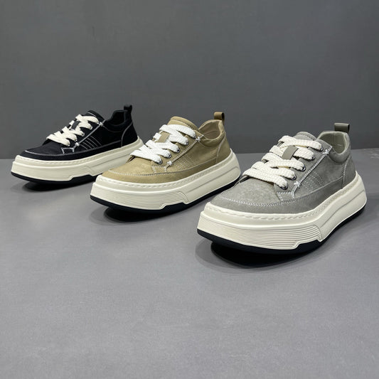 Men's Korean Style Knitted Cloth Low Top Sports Men's Board Shoes