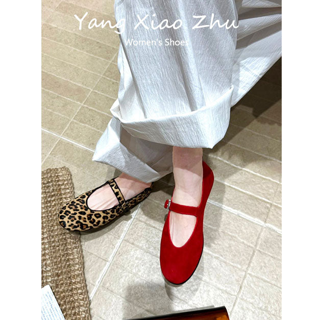 Women's Beautiful With Skirt Suede Red Shallow Women's Fashion Shoes