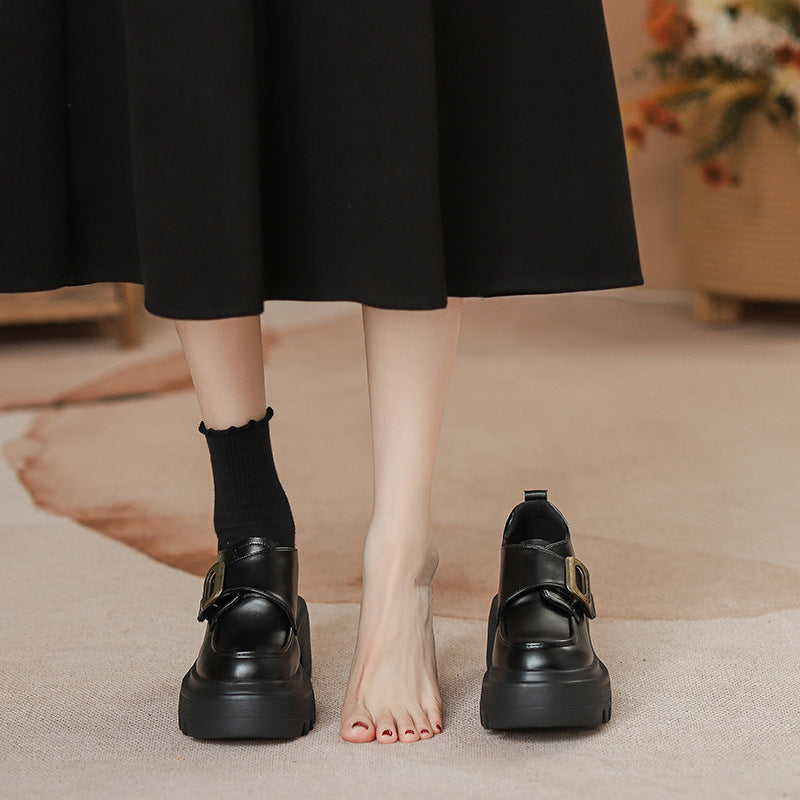 Women's Genuine Platform Spring British Style Pumps Loafers