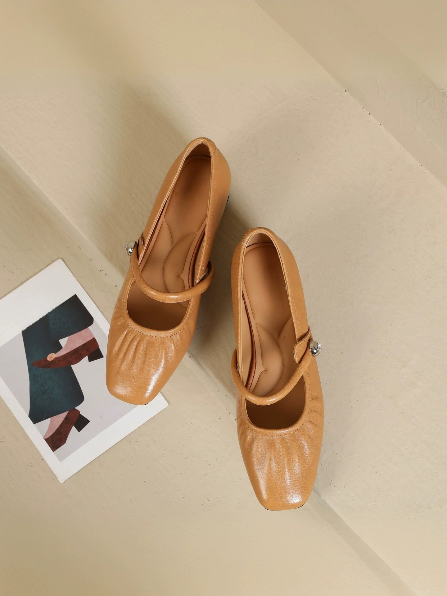 Women's Black Rice Flat Bottom Career Interview Women's Shoes