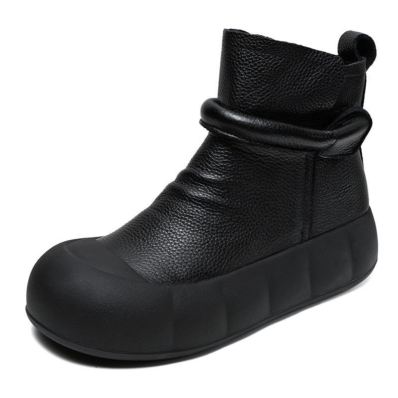 Women's Autumn Retro Handmade First Layer Cowhide Boots