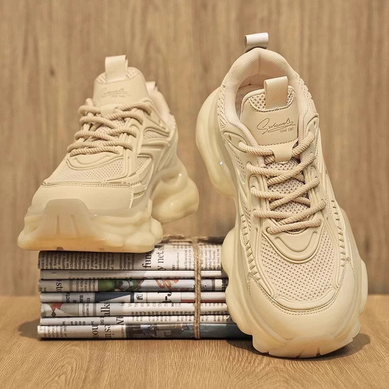 Men's Black Warrior Daddy Tide Spring Breathable High-grade Sneakers