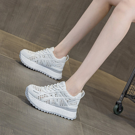 Women's Platform Dad Summer Light Luxury Breathable Sports Height Casual Shoes