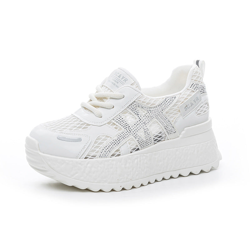 Women's Sports Summer Breathable Small Hidden Platform Sneakers