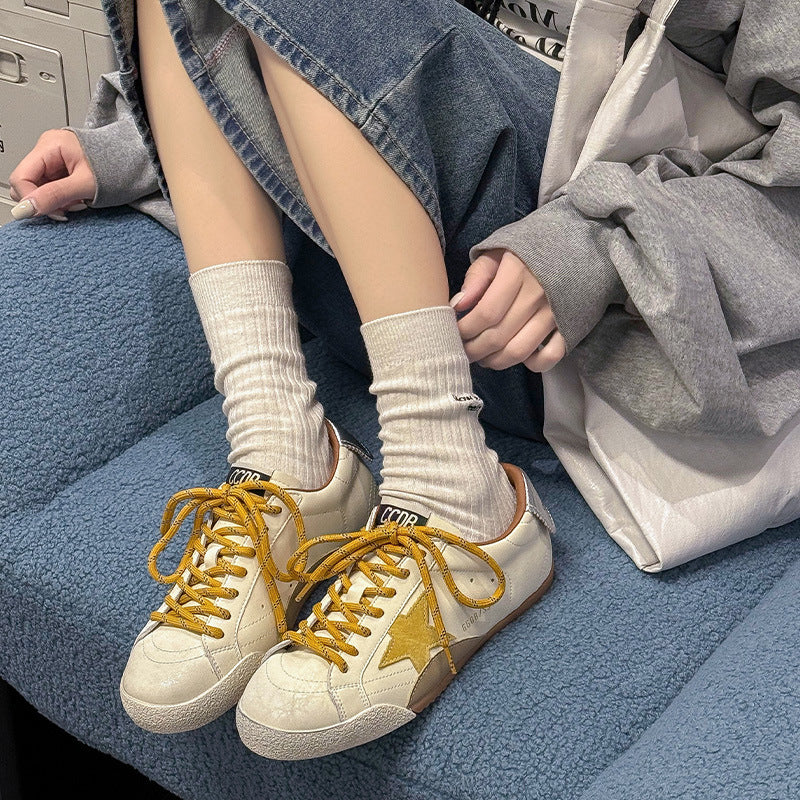 Women's Retro White Spring Korean High Quality German Sneakers