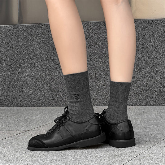 Men's White German Training British Style Commuter Leather Shoes