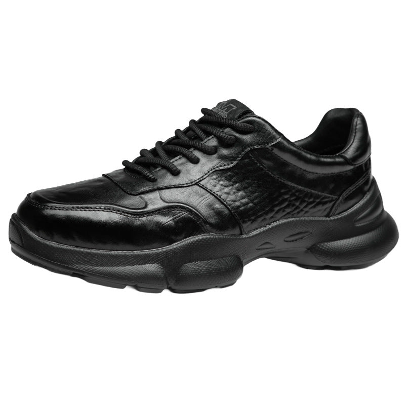 Men's Sports British Style Trendy Support Ciphertext Men's Business Leather Shoes