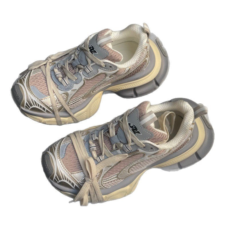 Women's & Men's Couple Dad Thick Bottom Old Dirty Women's Casual Shoes