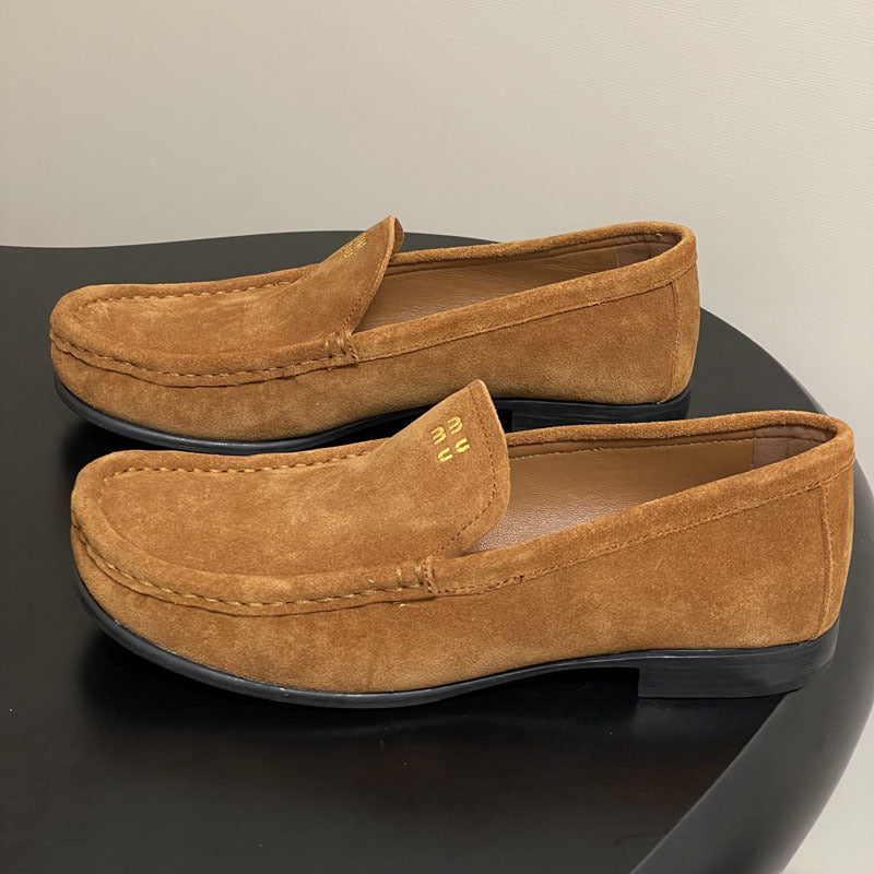 Women's Old Money Style Retro Suede Slip-on Lofter Kangaroo Flat Boots