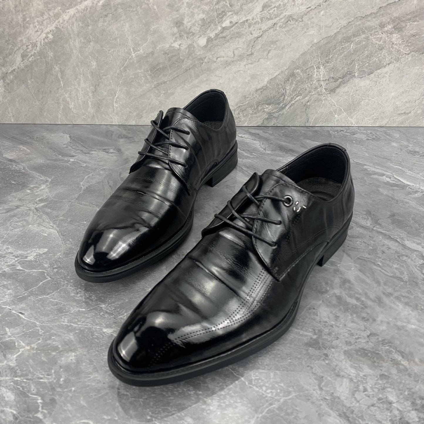 Men's First Layer Cowhide Formal Business Pumps Men's Casual Leather Shoes