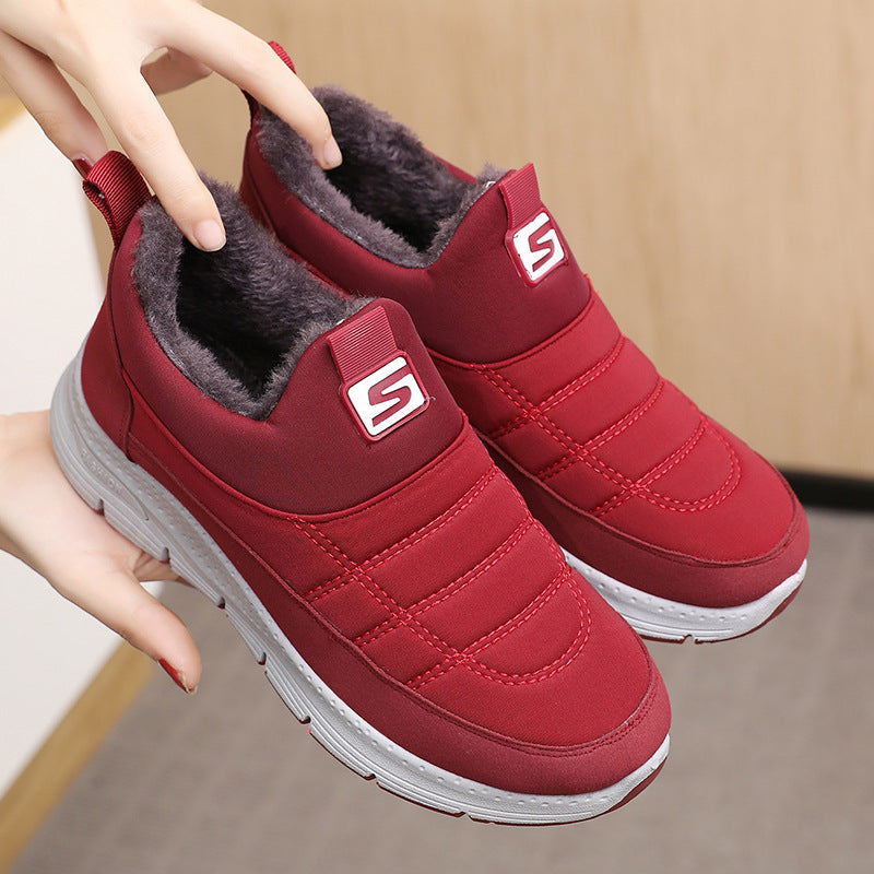 Women's Cotton Winter Warm Fleece-lined Thick Old Women's Shoes