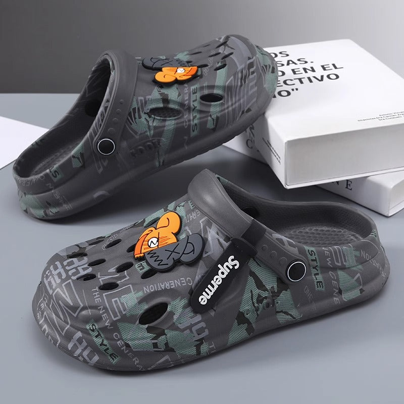 Men's Driving Outdoor Wear Cartoon Fashionable Toe Cap Sandals