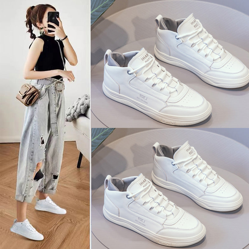 Women's Top White Tide Flat Sports Board Casual Shoes