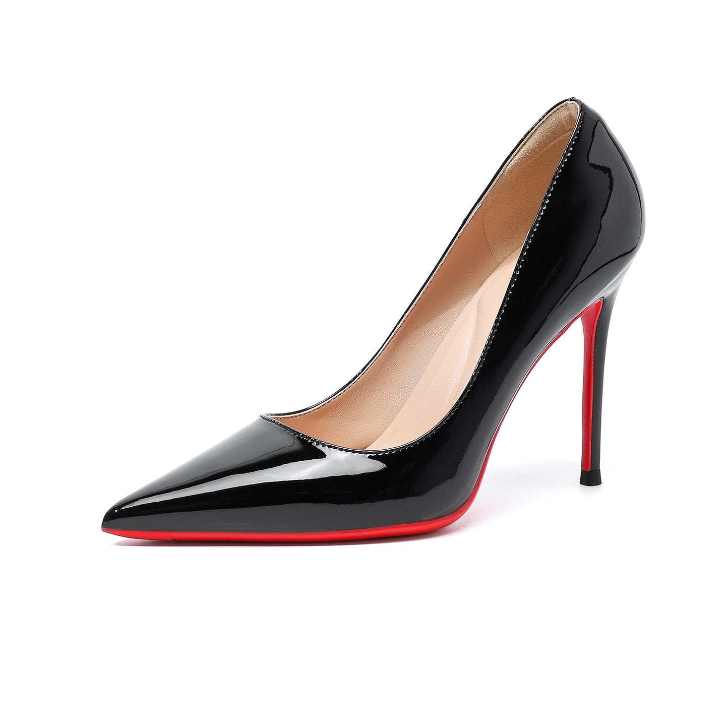 Women's Stiletto Elegant Red Bottom Patent Pointed Toe Sexy Women's Fashion Shoes