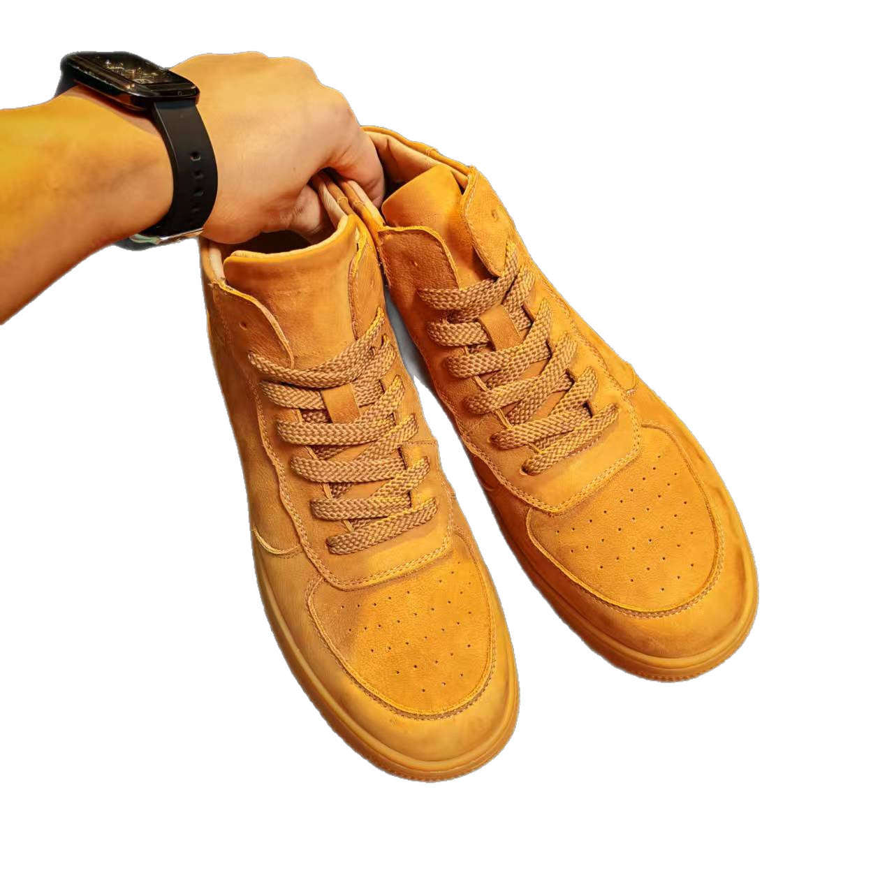 Layer Cowhide Air Force Breathable Platform Sports Height Casual Shoes