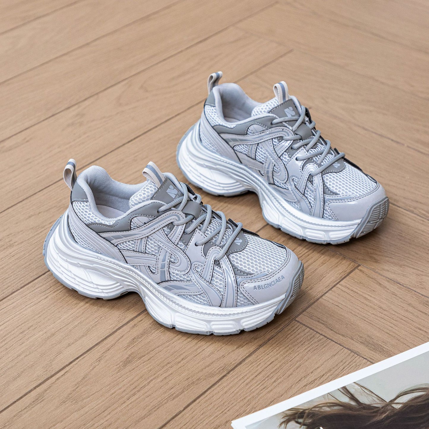 Women's Dad Platform Sports Jogging Pumps Breathable Sneakers