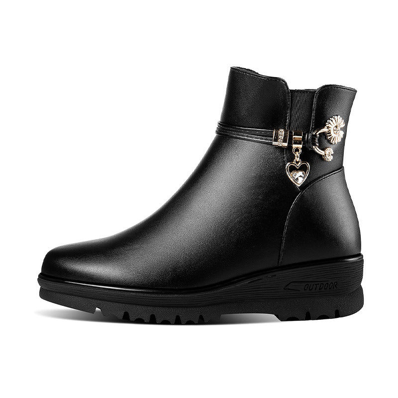 Women's Cotton Low Soft Bottom Fleece-lined Warm Women's Shoes