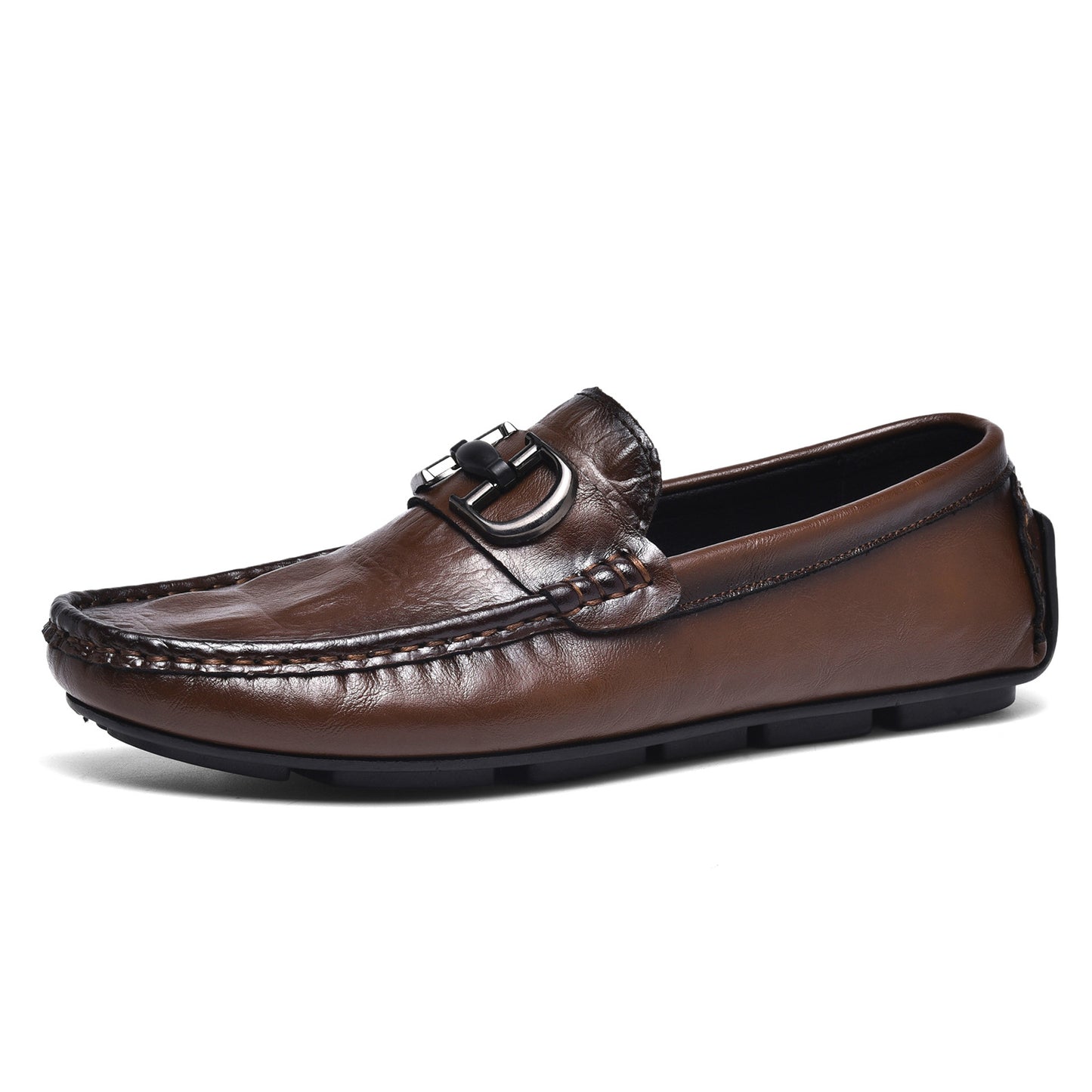 Men's Live Crocodile Pattern Lazy Driving British Men's Casual Shoes