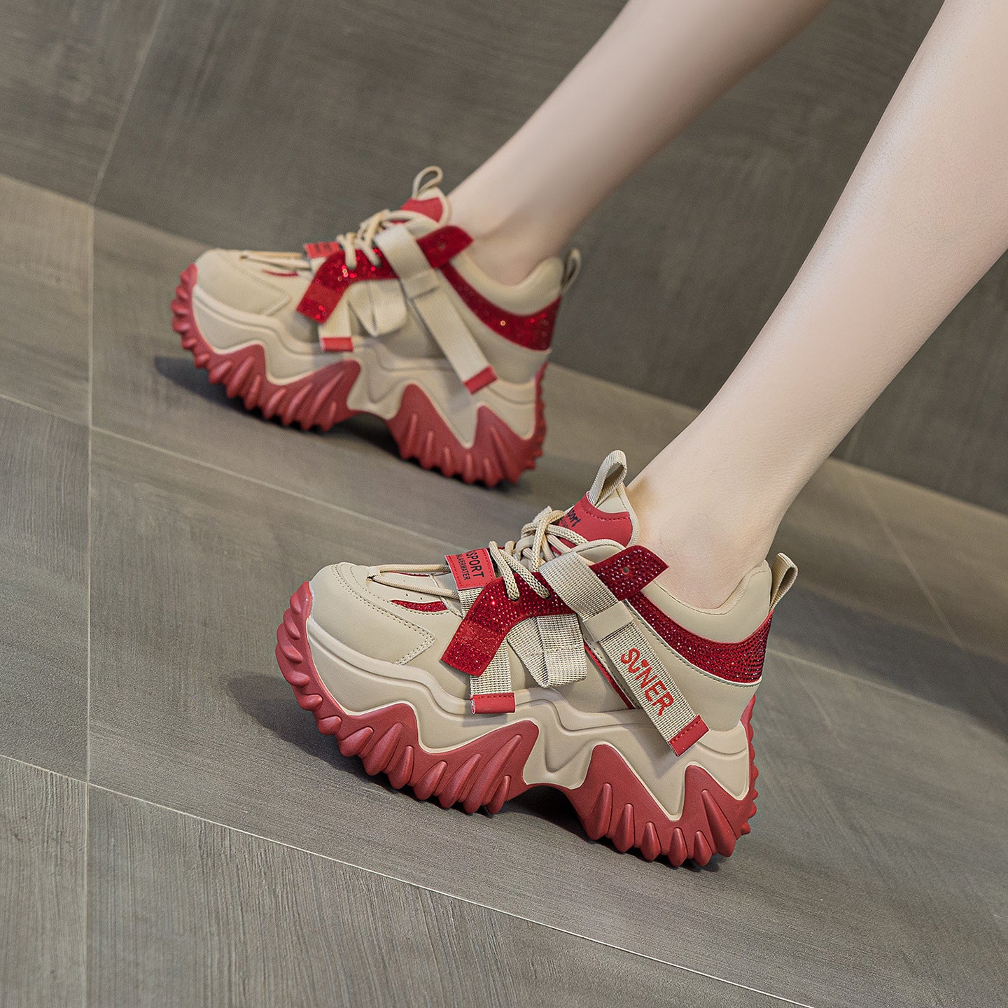 Women's Thick Bottom Height Increasing Insole Dad Men's Shoes