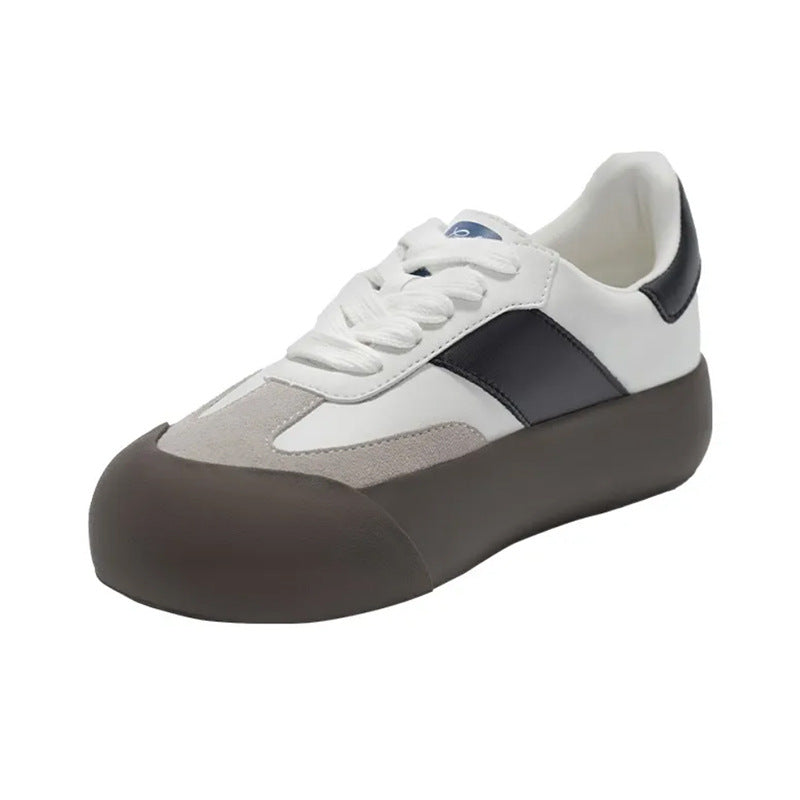 Rose Salt Puffy Preppy Style German Training Outer Wear Retro Women's Casual Shoes