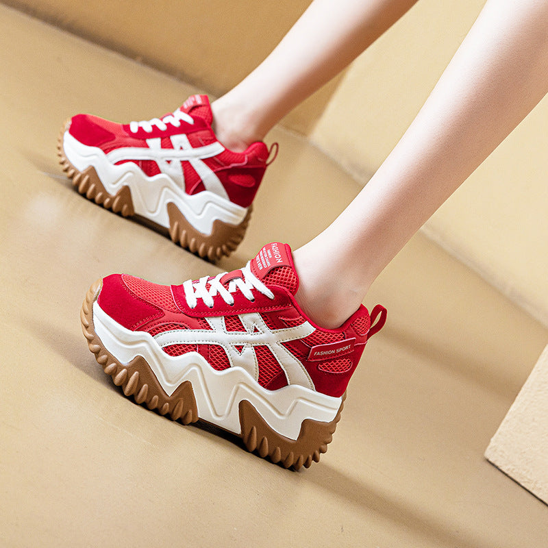 Women's Platform White Height Increasing Small Pumps Women's Casual Shoes